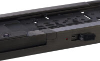 B-WARE - Lescars Solar-Funk-HD-Rückfahrkamera PA-720.slr - Kabellose Einparkhilfe mit Nummernschildhalter, Monitor & Abstandswarner