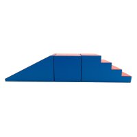 Bunte Schaumstoffspielgeräte mit Treppe und Rampe in...
