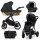 Kunert Ivento Glam 3in1 Öko-Leder Kinderwagen mit schwarzem Rahmen