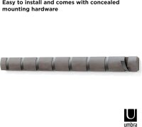 Umbra Hooks Flip 8 318858-1045 Garderobenhaken GRY/PWT Wandhaken Kleiderhaken Kleideraufhänger