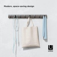 Umbra Hooks Flip 8 318858-1045 Garderobenhaken GRY/PWT Wandhaken Kleiderhaken Kleideraufhänger