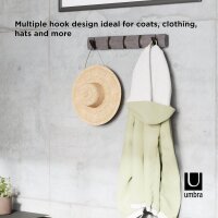 Umbra Hooks Flip 8 318858-1045 Garderobenhaken GRY/PWT Wandhaken Kleiderhaken Kleideraufhänger