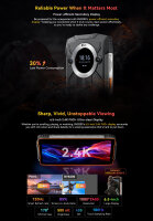 Blackview BV8200 Outdoor-Smartphone, 170-Lumen-Taschenlampe, Dual-Display, Helio G100, 36+256GB, 6,5" 120Hz FHD+, 50MP, IP68, Android 14, NFC