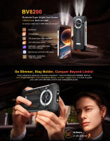 Blackview BV8200 Outdoor-Smartphone, 170-Lumen-Taschenlampe, Dual-Display, Helio G100, 36+256GB, 6,5" 120Hz FHD+, 50MP, IP68, Android 14, NFC
