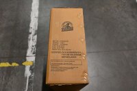 Braune Kartonverpackung mit Produktinformationen und Lizenzdetails