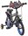 Schwarzes Kinderfahrrad mit Batman-Motiv und Stützrädern