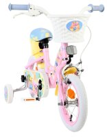 Kinderfahrrad in Pink mit Korb und Stützrädern