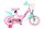 Rosa Kinderfahrrad mit weißem Korb Power Up Seitenansicht