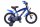Blaues Kinderfahrrad mit Superman-Motiv und Stützrädern