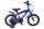 Blaues Kinderfahrrad mit Superman-Motiv und Stützrädern