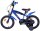 Blaues Kinderfahrrad mit zwei Rädern und Stützrädern
