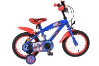 Kinderfahrrad in Blau und Rot mit sportlichem Design und...