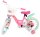 Rosa Kinderfahrrad mit Korb, Stützrädern und bunten Details