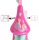 Pinkes Fahrrad mit buntem Sattel und Sternenmotiv