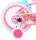 Rosa Kinderfahrrad mit weißen Reifen und buntem Design