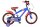 Blaues Kinderfahrrad mit roten Akzenten und Stützrädern