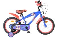 Blaues Kinderfahrrad mit roten Akzenten und Sonic Prime...