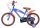 Blaues Kinderfahrrad mit roten Akzenten und Stützrädern