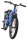 Blaues Kinderfahrrad mit stabilen Reifen und Gepäckträger