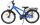 Blaues Kinderfahrrad mit Gepäckträger und stabilen Reifen