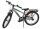 Mountainbike in Silber mit grünen Akzenten und Gepäckträger