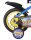 Fahrrad mit gelbem Reifen und buntem Design, hinten links sichtbar
