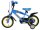 Blaues Kinderfahrrad mit gelben Reifen und Paw Patrol Motiven