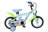 Kinderfahrrad in Blau mit buntem Design und...