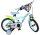 Kinderfahrrad in Blau mit buntem Design und Stützrädern