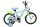 Kinderfahrrad in Blau mit bunten Charaktermotiven und stabilen Reifen