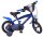 Blaues Kinderfahrrad mit Superman-Motiv und Stützrädern