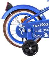 Blaues Kinderfahrrad mit braunem Reifen und...