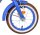 Blaues Fahrrad mit braunem Reifen und reflektierendem Rücklicht