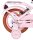 Rosa Kinderfahrrad mit braunem Reifen und Stützrädern