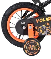 Fahrrad mit orangefarbenen Reifen und...