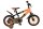 Kinderfahrrad in Schwarz und Orange mit Stützrädern und sportlichem Design
