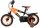 Kinderfahrrad in Schwarz und Orange mit Stützrädern und sportlichem Design