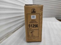 Braune Kartonverpackung mit Produktinformationen und grüner Farbe