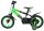 Kinderfahrrad in Schwarz und Grün mit Stützrädern und sportlichem Design