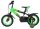 Kinderfahrrad in Schwarz und Grün mit Stützrädern und sportlichem Design