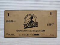 Kartonverpackung für ein Fahrrad mit Logo und Gewichtsangabe
