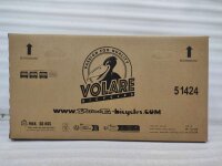 Kartonverpackung für Fahrräder mit Logo und Gewichtsangabe
