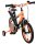 Kinderfahrrad in Schwarz und Orange mit Stützrädern und sportlichem Design