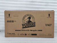 Kartonverpackung für Fahrräder mit Aufdruck und Gewichtshinweis