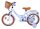 Kinderfahrrad in Hellblau mit Korb und braunen Reifen