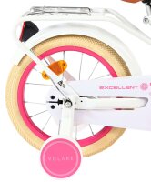 Fahrrad mit pinken Reifen und weißem Rahmen,...
