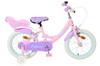 Rosa und lila Kinderfahrrad mit weißem Reifen und...