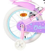 Rosa Kinderfahrrad mit weißen Reifen und...