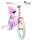 Kinderfahrrad in Pink und Lila mit Stützrädern und bunten Details
