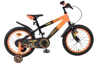 Schwarzes und oranges Kinderfahrrad mit...